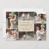 Falling Leaves Editable Color Thanksgiving Collage Feestdagenkaart (Voorkant)