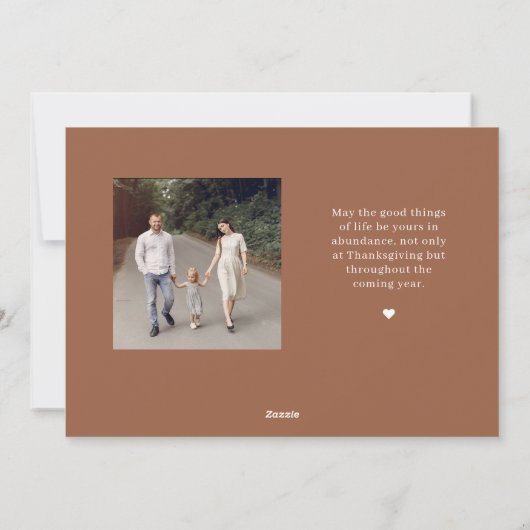 Falling Leaves Editable Color Thanksgiving Collage Feestdagenkaart (Achterkant)