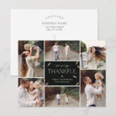 Falling Leaves Editable Color Thanksgiving Collage Feestdagenkaart (Voorkant / Achterkant)