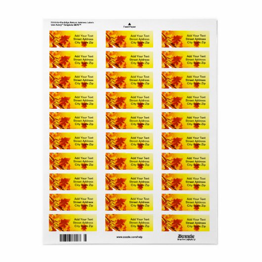 Falling Leaves Etiket (Full Sheet)