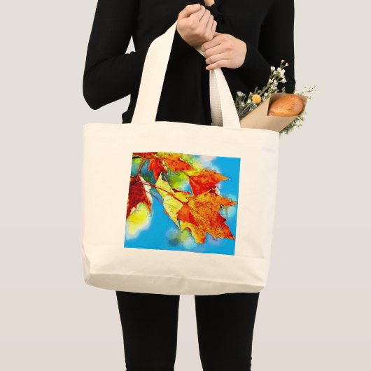 Falling Leaves Grote Tote Bag (Voorkant (product))