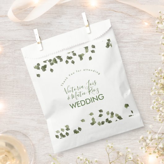 Falling Leaves Herfst Autumn Greenery Hartelijk da Bedankzakje (Geknipt)