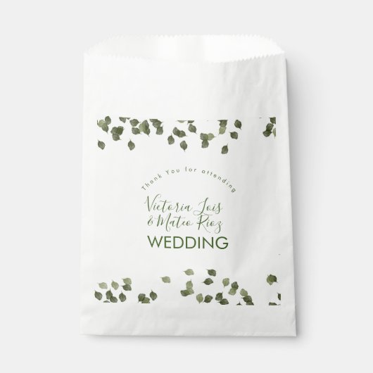 Falling Leaves Herfst Autumn Greenery Hartelijk da Bedankzakje (Voorkant)