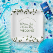 Falling Leaves Herfst Autumn Greenery Hartelijk da Papieren Bordje (Feest)