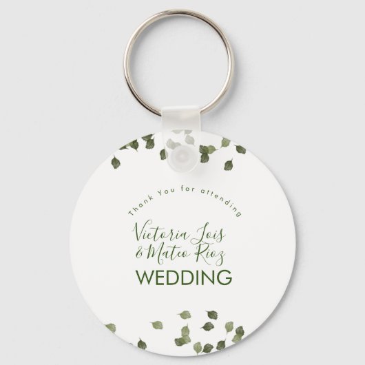 Falling Leaves Herfst Autumn Greenery Hartelijk da Sleutelhanger (Voorkant)