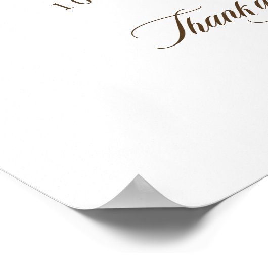 Falling Leaves Order of Events Wedding Timeline Poster (Hoek)