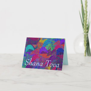 Falling Leaves Shana Tova Card Kaart