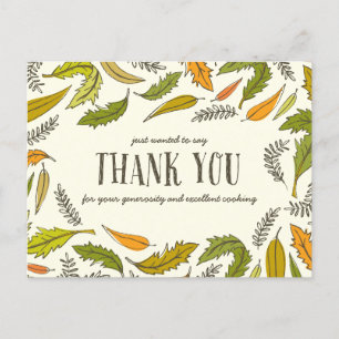 Falling Leaves Thanksgiving Dank u Briefkaart