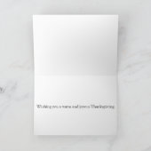 Falling Leaves Thanksgiving Kaart (Binnen)