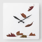 Falling Leaves Vierkante Klok (Voorkant)