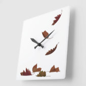 Falling Leaves Vierkante Klok (Hoek)