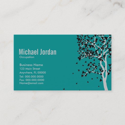 Falling Leaves ~ Visitekaartjes (Voorkant)