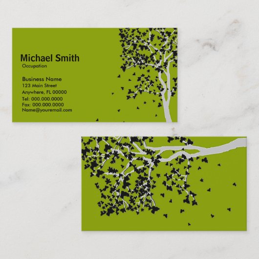 Falling Leaves Visitekaartjes (Voorkant / Achterkant)