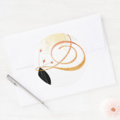 Falling Melody Poetic Waterverf Wedding Sticker (Envelop)