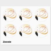 Falling Melody Poetic Waterverf Wedding Sticker (Vel)