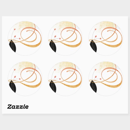 Falling Melody Poetic Waterverf Wedding Sticker (Vel)