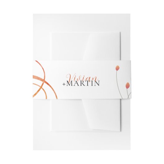 Falling Melody Poetic Wedding Uitnodigingen Wikkel (Voorkant Voorbeeld)