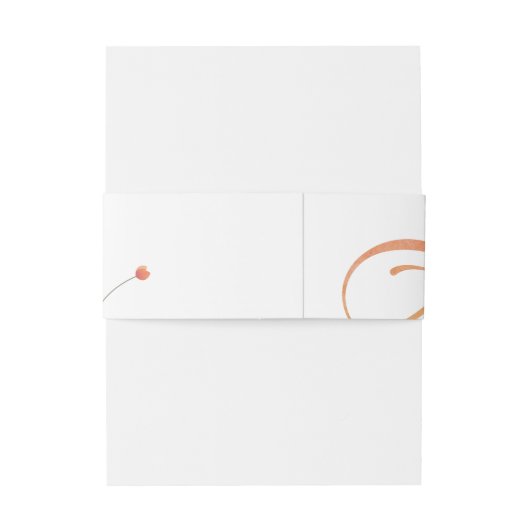 Falling Melody Poetic Wedding Uitnodigingen Wikkel (Achterkant Voorbeeld)