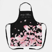 Falling petals schort voor schoonheidsspecialist (Voorkant)