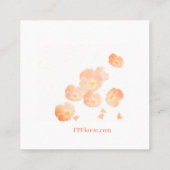 Falling Petals Vierkante Visitekaartje (Achterkant)