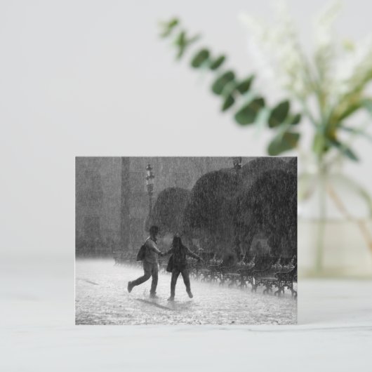 Falling Rain Briefkaart (Staand voorkant)