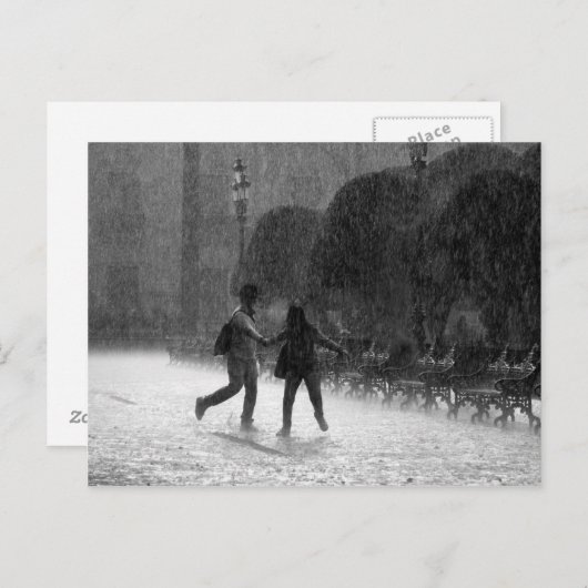 Falling Rain Briefkaart (Voorkant / Achterkant)