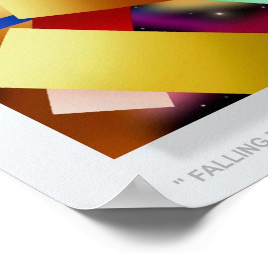 " FALLING RAINBOW BIJ NACHT " door Robert Singleta Poster (Hoek)