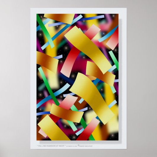 " FALLING RAINBOW BIJ NACHT " door Robert Singleta Poster (Voorkant)