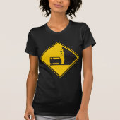Falling Rock Zone Highway Sign T-shirt (Voorkant)