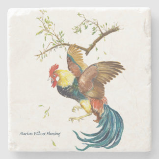 Falling Rooster Stenen Onderzetter