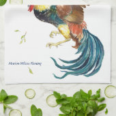 Falling Rooster Theedoek (Gevouwen)