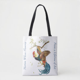 Falling Rooster Tote Bag