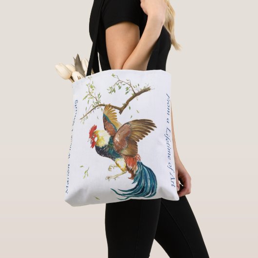 Falling Rooster Tote Bag (Dichtbij)