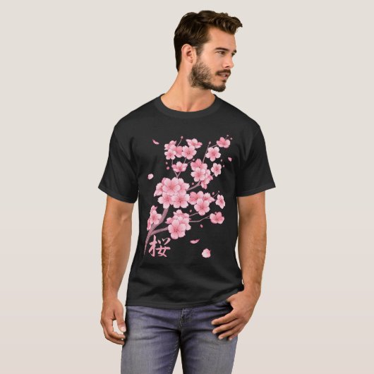 Falling Sakura Cherry Blossom T-shirt (Voorkant volledig)