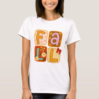 Falling shirts|Fall festivities|Fall patchwork die T-shirt