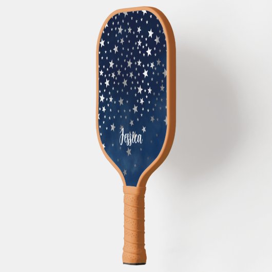Falling Silver Stars Celestial Custom Pickleball Paddle (Links)