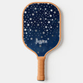 Falling Silver Stars Celestial Custom Pickleball Paddle (Achterkant)