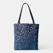 Falling Silver Stars Celestial Tote Bag (Achterkant)