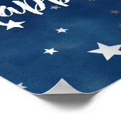 Falling Silver Stars Persoonlijke partij Poster (Hoek)