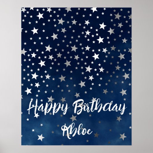 Falling Silver Stars Persoonlijke partij Poster (Voorkant)