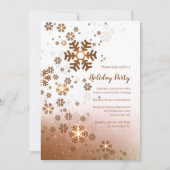 Falling Snow Holiday Party Kaart (Voorkant)