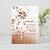 Falling Snow Holiday Party Kaart (Staand voorkant)
