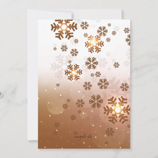 Falling Snow Holiday Party Kaart (Achterkant)