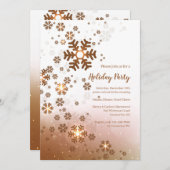 Falling Snow Holiday Party Kaart (Voorkant / Achterkant)