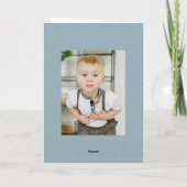 Falling Snow Whimsical 2 Foto Feestdagen Kaart (Achterkant)