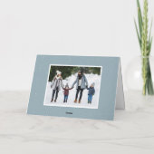 Falling Snow Whimsical 2 Foto Feestdagen Kaart (Achterkant)