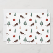 Falling Snow Whimsical Winter Scene Foto Feestdagenkaart (Achterkant)