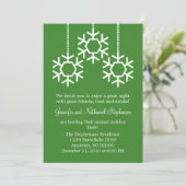 Falling Snowflakes Holiday Party, Groen Kaart (Staand voorkant)