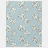 Falling Snowflakes Pattern Fleece Deken (Voorkant)