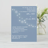 Falling Snowflakes Winter Weddenschap Kaart (Staand voorkant)